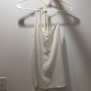Abercrombie white flowy strappy tank